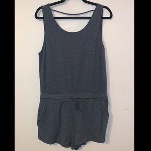 Grey Backless Romper